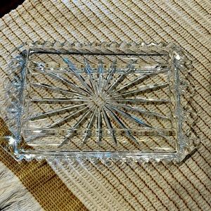 Vintage butter dish. Star pattern